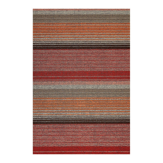 Pop Stripe Shag Rug in Paprika