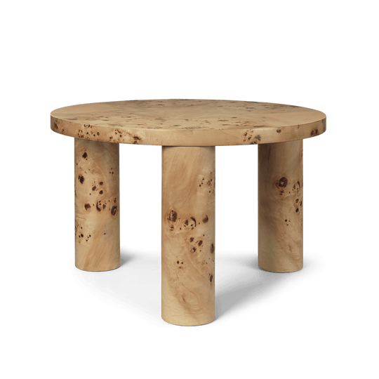 Post Coffee Table - Small - Poplar Burl Veneer