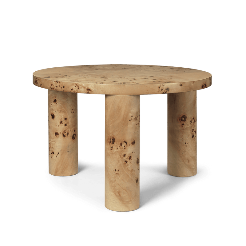 Post Coffee Table - Small - Poplar Burl Veneer