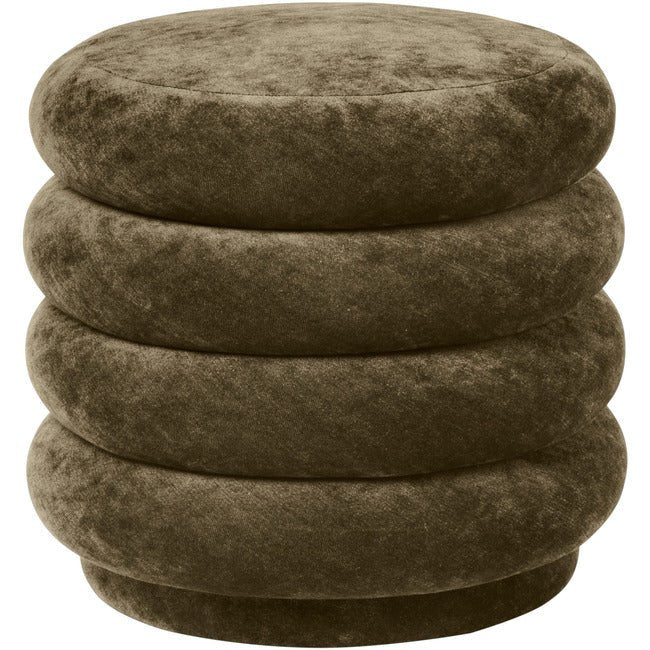 Pouf Round Faded - Forest