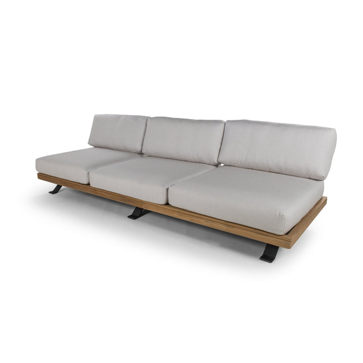 Praiano Sofa - BETACO Sofas - 3-Seater Sofa / Black Aluminum / Teak / Cico 17 - HORNE