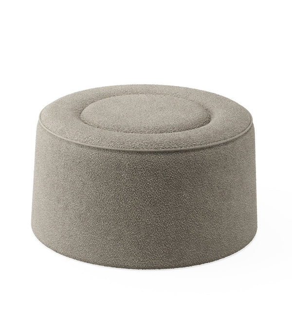 Praline Pouf - Ø30" - Woud - Stools + Benches + Ottomans - Alpine 01 (Textaafoam) bouclé - HORNE