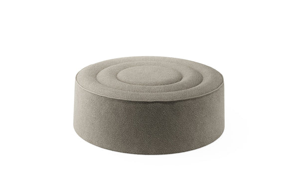 Praline Pouf - Ø48" - Woud - Stools + Benches + Ottomans - Alpine 01 (Textaafoam) bouclé - HORNE