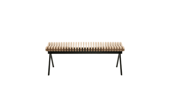 Prelude Bench - Per/Use Stools + Benches + Ottomans - Small - Matte Black - Oak Natural Oiled - HORNE