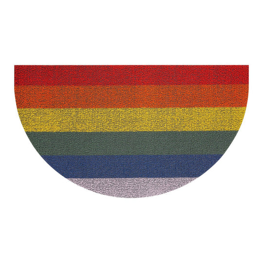 Pride Stripe Shag Rug in Rainbow