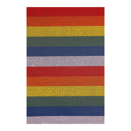 Pride Stripe Shag Rug in Rainbow
