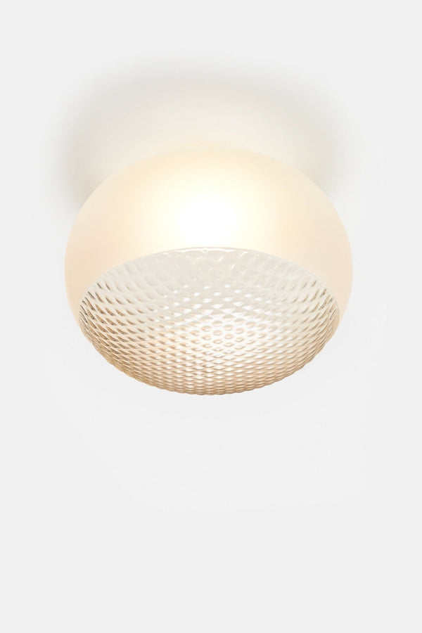 Print Flush Mount - RBW Lighting - Large Globe - Clear/Frosted Glass - 2700K (warm white) - HORNE