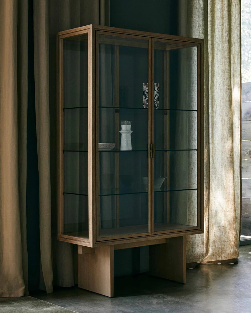 Private Vitrine - Gubi Sideboards + Cabinets - Light Stained Oak Veneer - HORNE