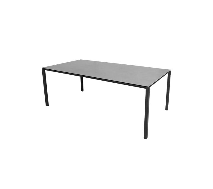 Pure Table - Cane Line Outdoor Furniture - Lava Grey - Concrete Grey Ceramic - HORNE