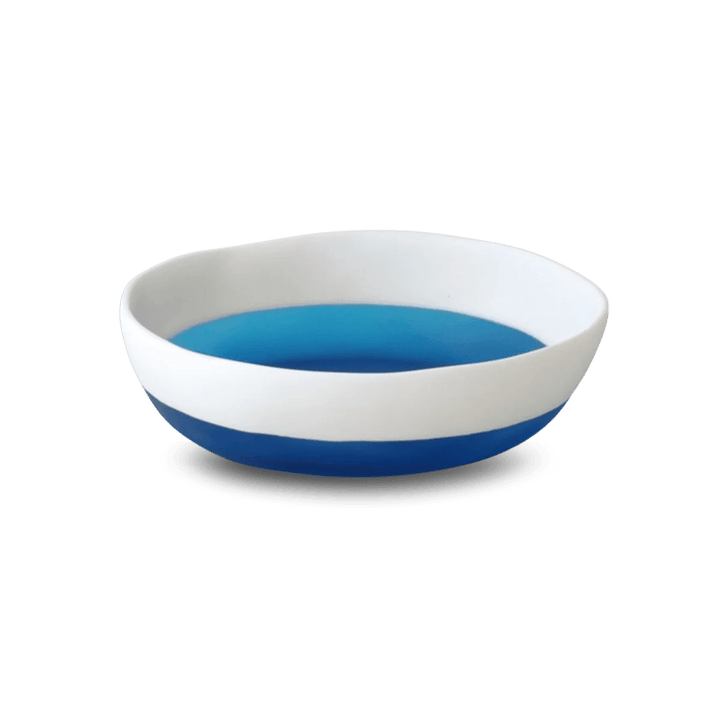 Purist Duo Bowl - Tina Frey Serveware - Small - Half Ocean Blue With White Top - HORNE