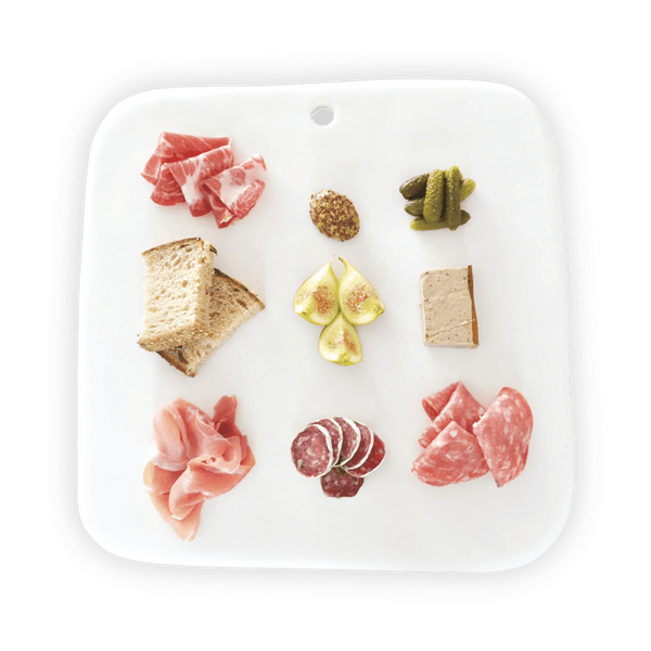 Purist Square Charcuterie Board - Tina Frey Serveware - White - HORNE