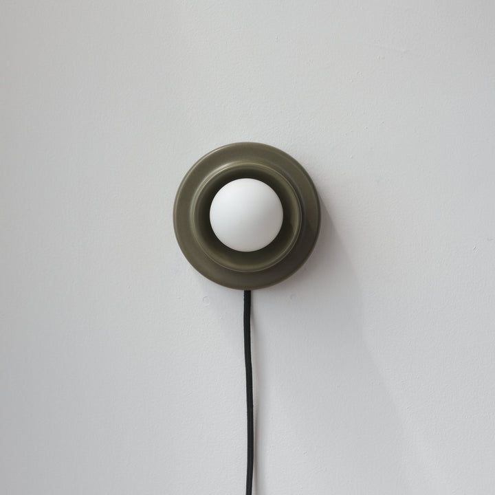 Q Sconce - Misewell Lamps - Green - Plug - in (Dimmable) - HORNE