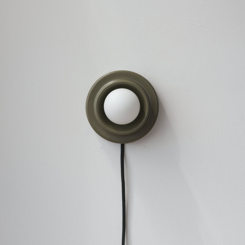 Q Sconce - Misewell Lamps - Red - Plug in (includes 10' cord with on/off switch) - HORNE