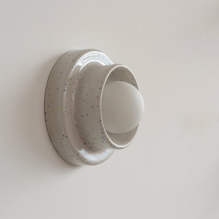 Q Sconce - Misewell Lamps - Speckle - Plug in (includes 10' cord with on/off switch) - HORNE