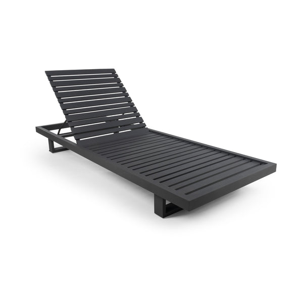 Ravello Sun Lounger - BETACO Chairs - Black Aluminum - HORNE