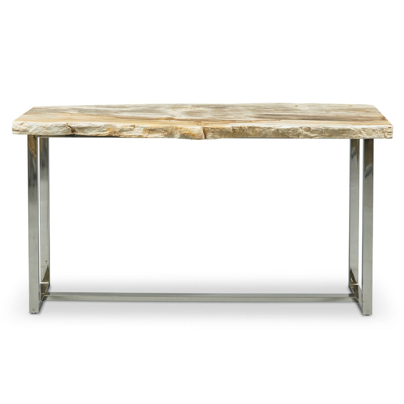 Raw Console - Urbia Tables - Natural Dark - Polished Stainless Steel - HORNE