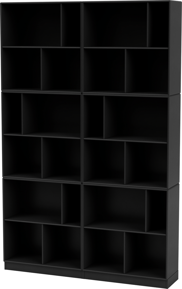 Read Spacious Bookshelf - With Plinth Base - Montana - Shelving - Black - 2.7" - HORNE