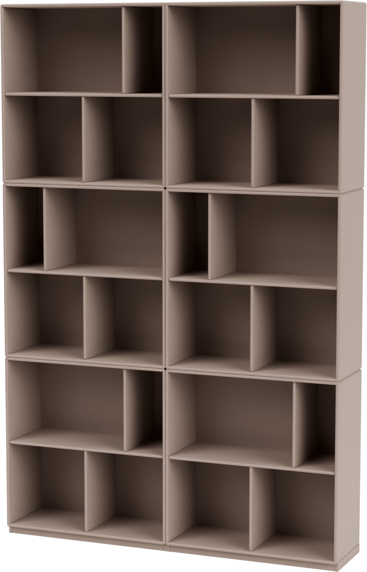 Read Spacious Bookshelf - With Plinth Base - Montana - Shelving - Mushroom - 1.2" - HORNE