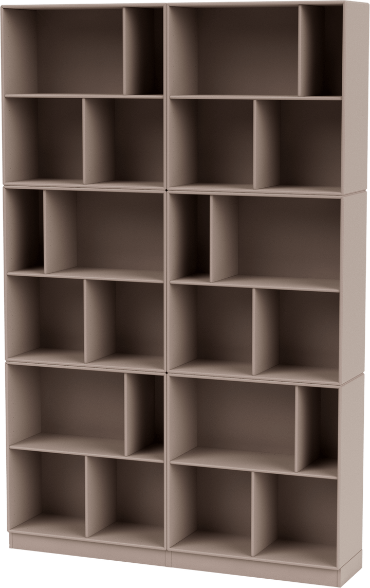 Read Spacious Bookshelf - With Plinth Base - Montana - Shelving - Mushroom - 2.7" - HORNE