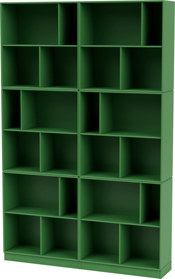 Read Spacious Bookshelf - With Plinth Base - Montana - Shelving - Parsley - 2.7" - HORNE