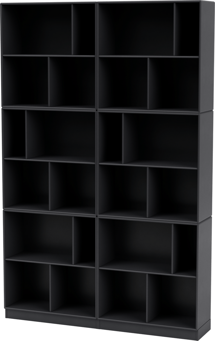 Read Spacious Bookshelf - With Plinth Base - Montana - Shelving - Anthracite - 2.7" - HORNE