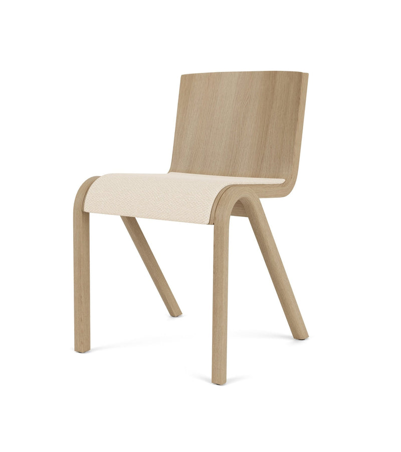 Ready Dining Chair - Upholstered Seat - Audo Copenhagen - Chairs - Red - Stained Oak - Boucle 02 - HORNE
