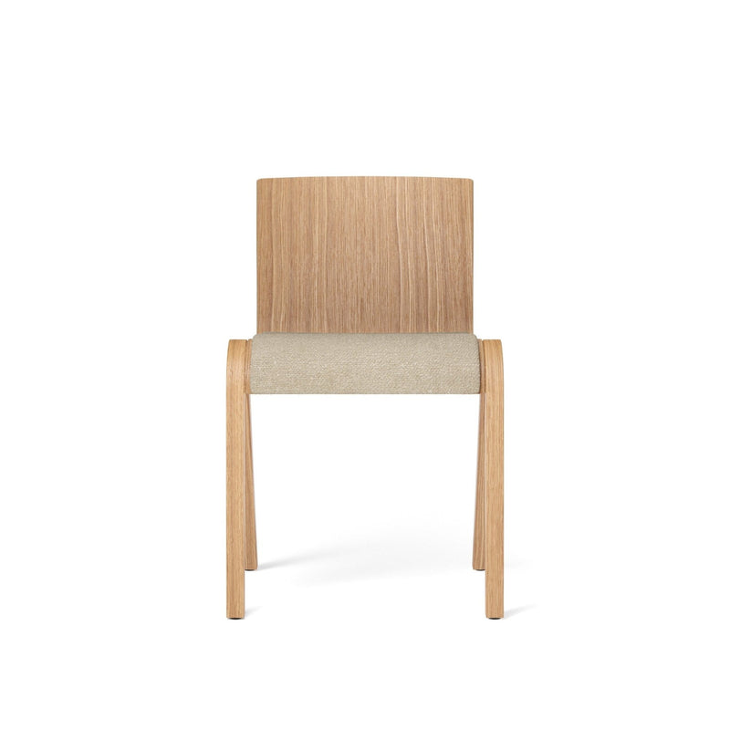 Ready Dining Chair - Upholstered Seat - Audo Copenhagen - Chairs - Red - Stained Oak - Boucle 02 - HORNE