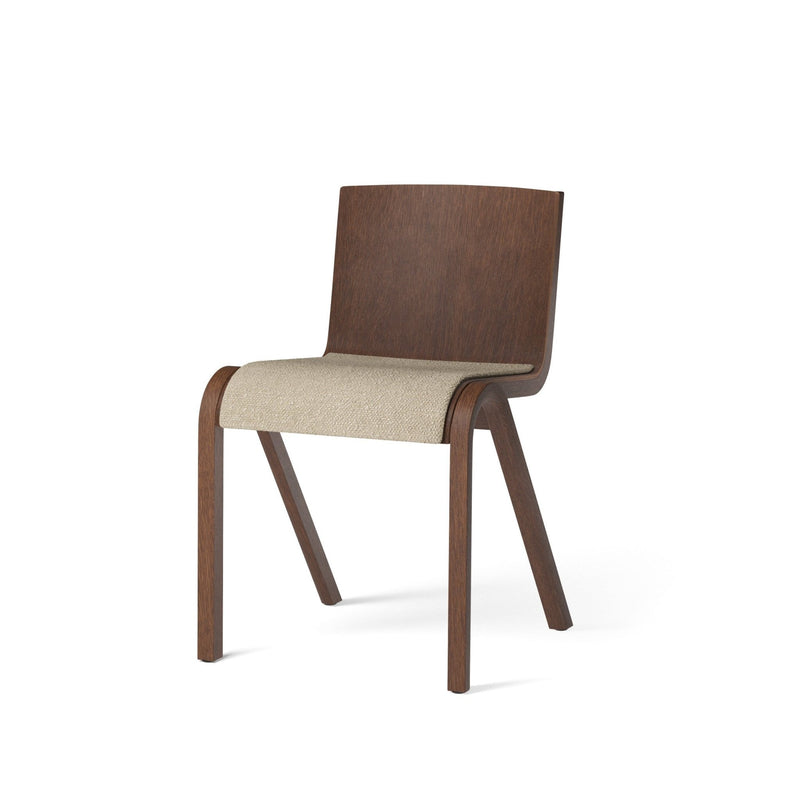 Ready Dining Chair - Upholstered Seat - Audo Copenhagen - Chairs - Red - Stained Oak - Boucle 02 - HORNE