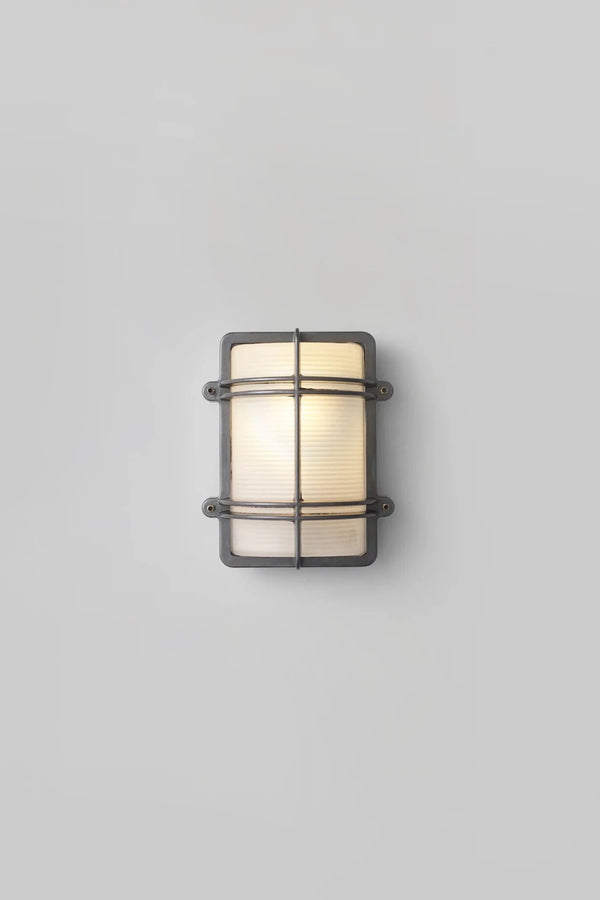 Rectangular Bulkhead 7373 - Davey Lighting Wall Sconces - Weathered Brass - HORNE