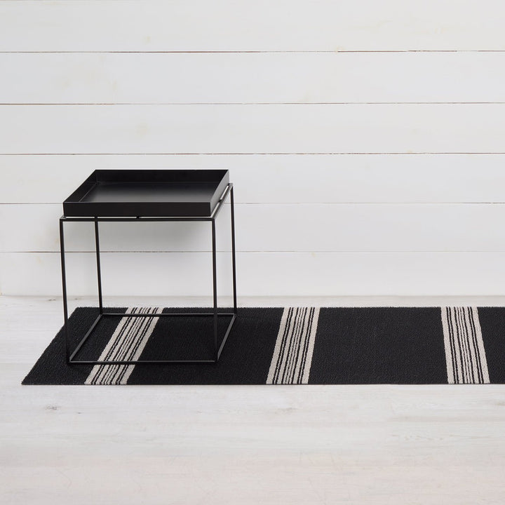Relay Stripe Shag Mat in Coal