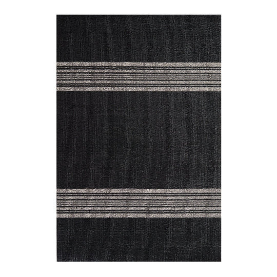 Relay Stripe Shag Mat in Coal