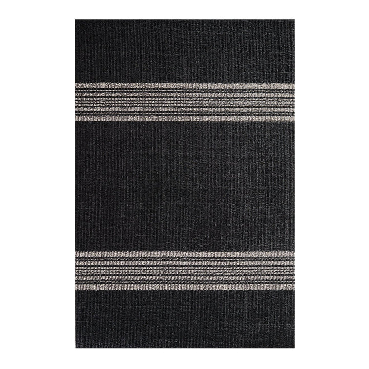 Relay Stripe Shag Mat in Coal