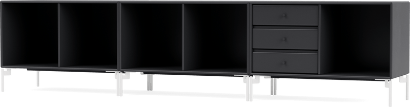 Rest Bench - With Legs - Montana - Sideboards + Cabinets - Anthracite - Matte Chrome - HORNE