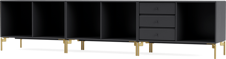 Rest Bench - With Legs - Montana - Sideboards + Cabinets - Anthracite - Brass - HORNE