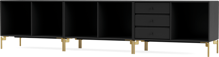Rest Bench - With Legs - Montana - Sideboards + Cabinets - Black - Brass - HORNE