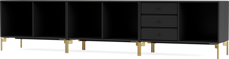 Rest Bench - With Legs - Montana - Sideboards + Cabinets - Anthracite - Matte Chrome - HORNE