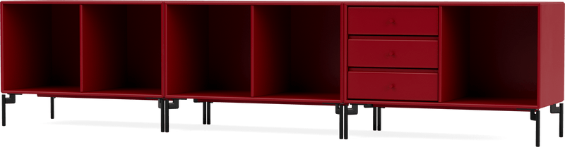 Rest Bench - With Legs - Montana - Sideboards + Cabinets - Anthracite - Matte Chrome - HORNE