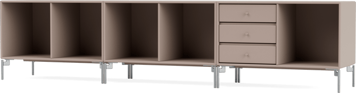 Rest Bench - With Legs - Montana - Sideboards + Cabinets - Mushroom - Matte Chrome - HORNE
