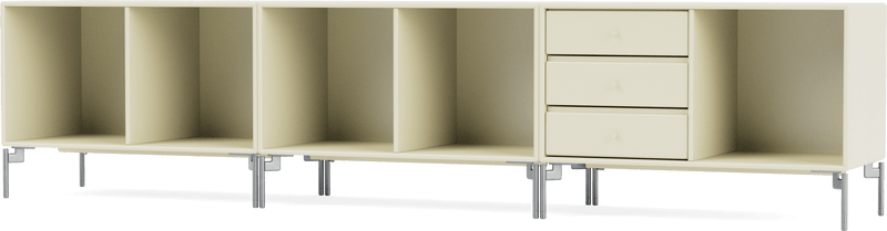 Rest Bench - With Legs - Montana - Sideboards + Cabinets - Anthracite - Matte Chrome - HORNE