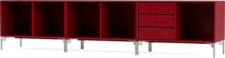 Rest Bench - With Legs - Montana - Sideboards + Cabinets - Beetroot - Matte Chrome - HORNE