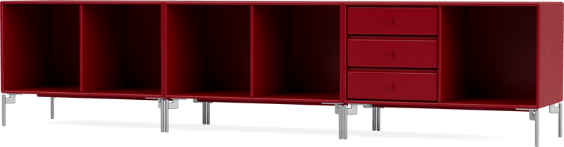 Rest Bench - With Legs - Montana - Sideboards + Cabinets - Anthracite - Matte Chrome - HORNE