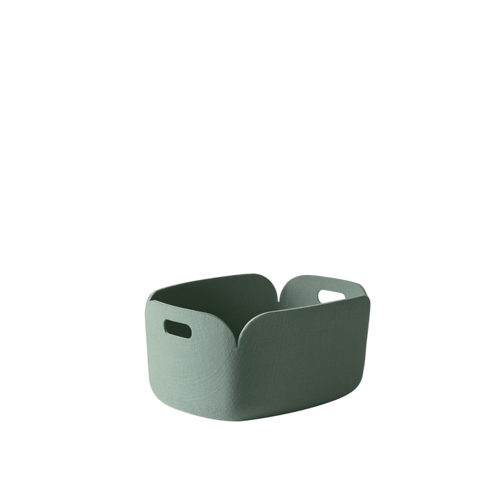Restore Basket - Muuto Storage + Organization - Dusty Green - Large - HORNE