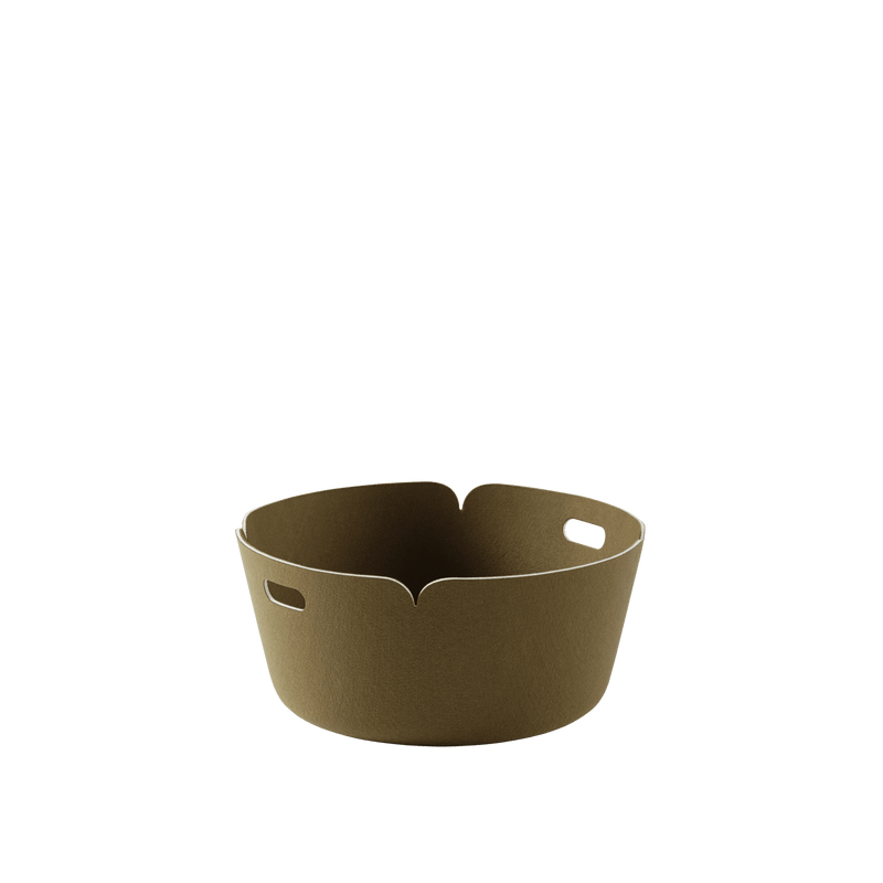 Restore Round Basket - Muuto Storage + Organization - Black Mélange - HORNE