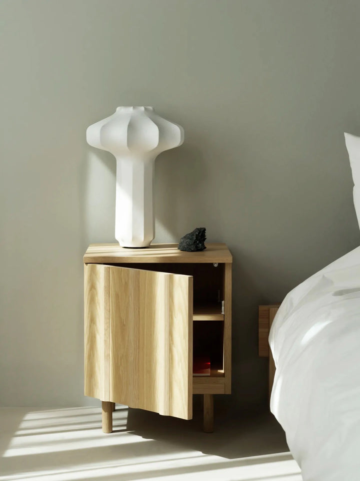 Rib Bedside Table - Normann Copenhagen Sideboards & Cabinets - Soft Black - HORNE