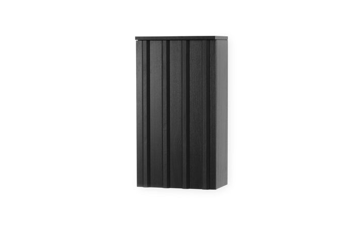 Rib Wall Cabinet - Normann Copenhagen Sideboards & Cabinets - Soft Black - HORNE