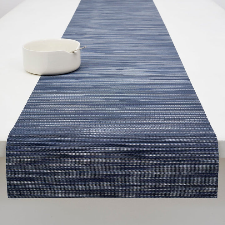 Rib Weave Table Runner in Indigo