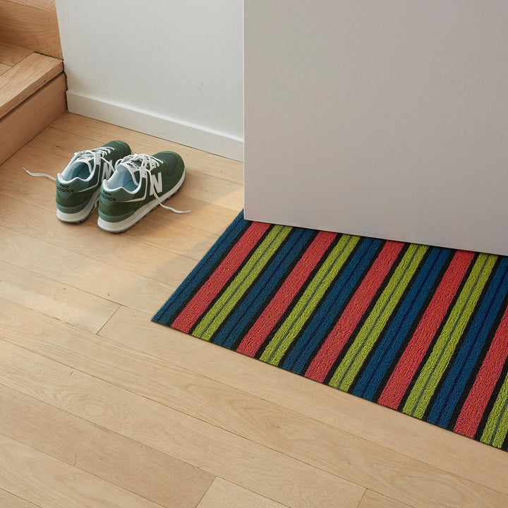 Ribbon Stripe Shag Rug lifestyle