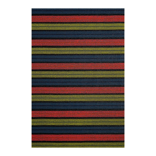 Ribbon Stripe Shag Rug in Limelight