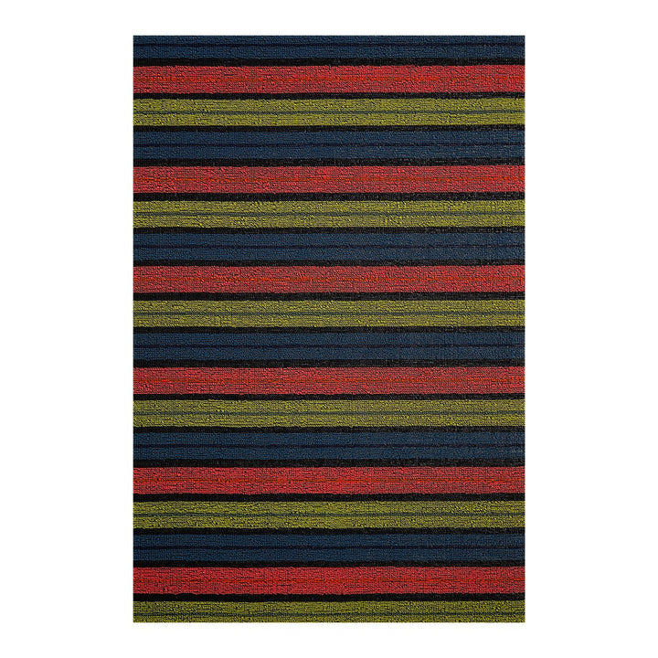 Ribbon Stripe Shag Rug in Limelight