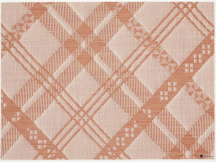 Ribbons Rectangular Placemat - Set of 4 - Chilewich - Kitchen + Table Linens - Burnt Coral - HORNE